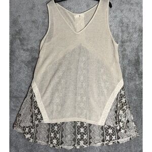 A'reve‎ Med Knit Tank Top Lace Back